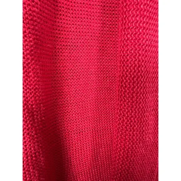 Eileen Fisher Open Cardigan 100% Hemp Red Womens Size Medium Lightweight - Picture 4 of 8
